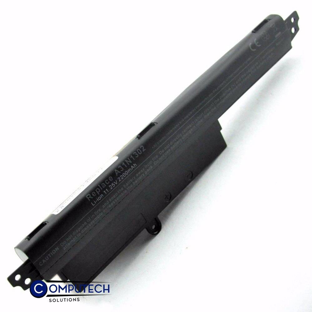 BATAS02601ABjpg ComputechSolutions A31N1302 replacement battery for Asus Vivobook X200CA F200CA, angled view with connector cable