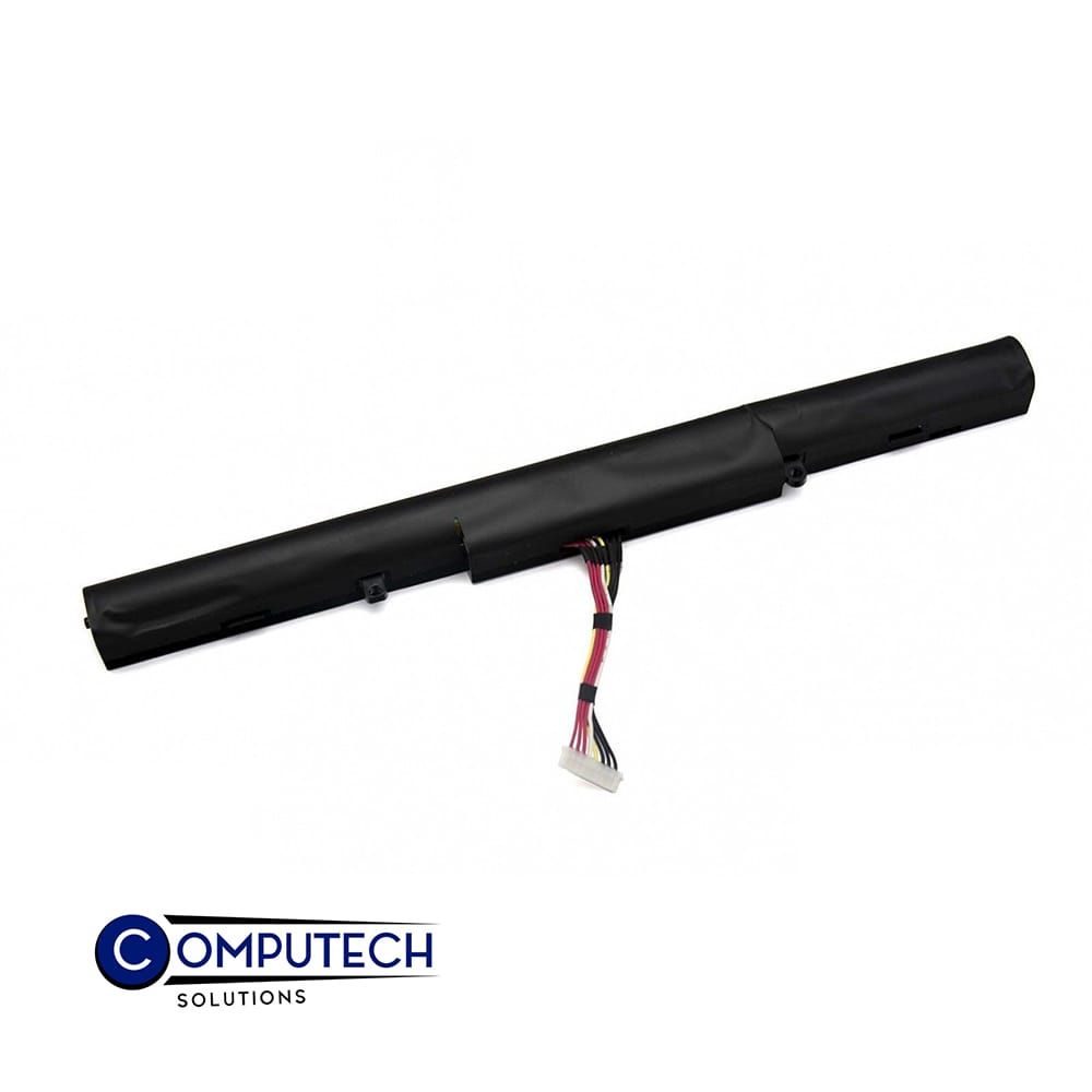 BATAS05301ABjpg ComputechSolutions A41N1611 replacement battery for Asus ROG GL553 GL553VW GL553VD GL553VE GL753V, angled view with connector cable