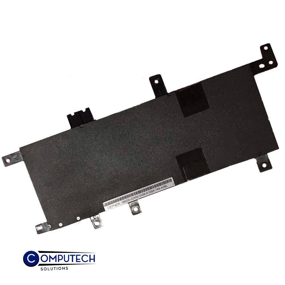 BATAS05501ABjpg ComputechSolutions C21N1634 replacement battery for Asus VivoBook A580U FL5900L X542U FL8000U R542U, angled view with connector cable