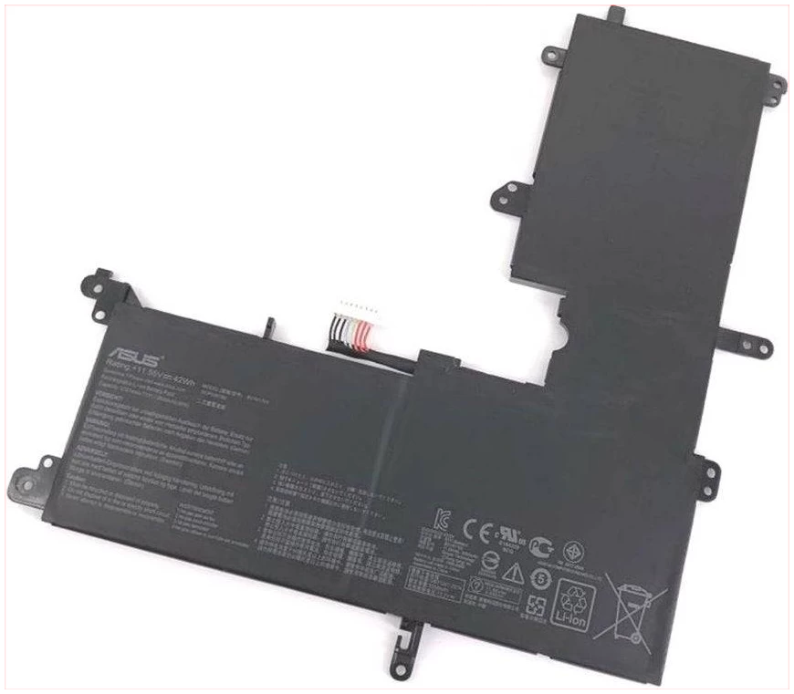 BATAS07801AFjpg ComputechSolutions Asus replacement battery label showing part number and specifications, for Asus VivoBook Flip 14 TP410UA TP410UF
