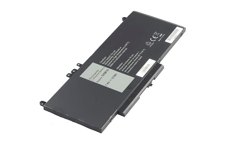 BATDL07502AFjpg ComputechSolutions Dell G5M10 53Wh replacement battery for Latitude E5250, E5450, E5550 and 3150 laptops - front view