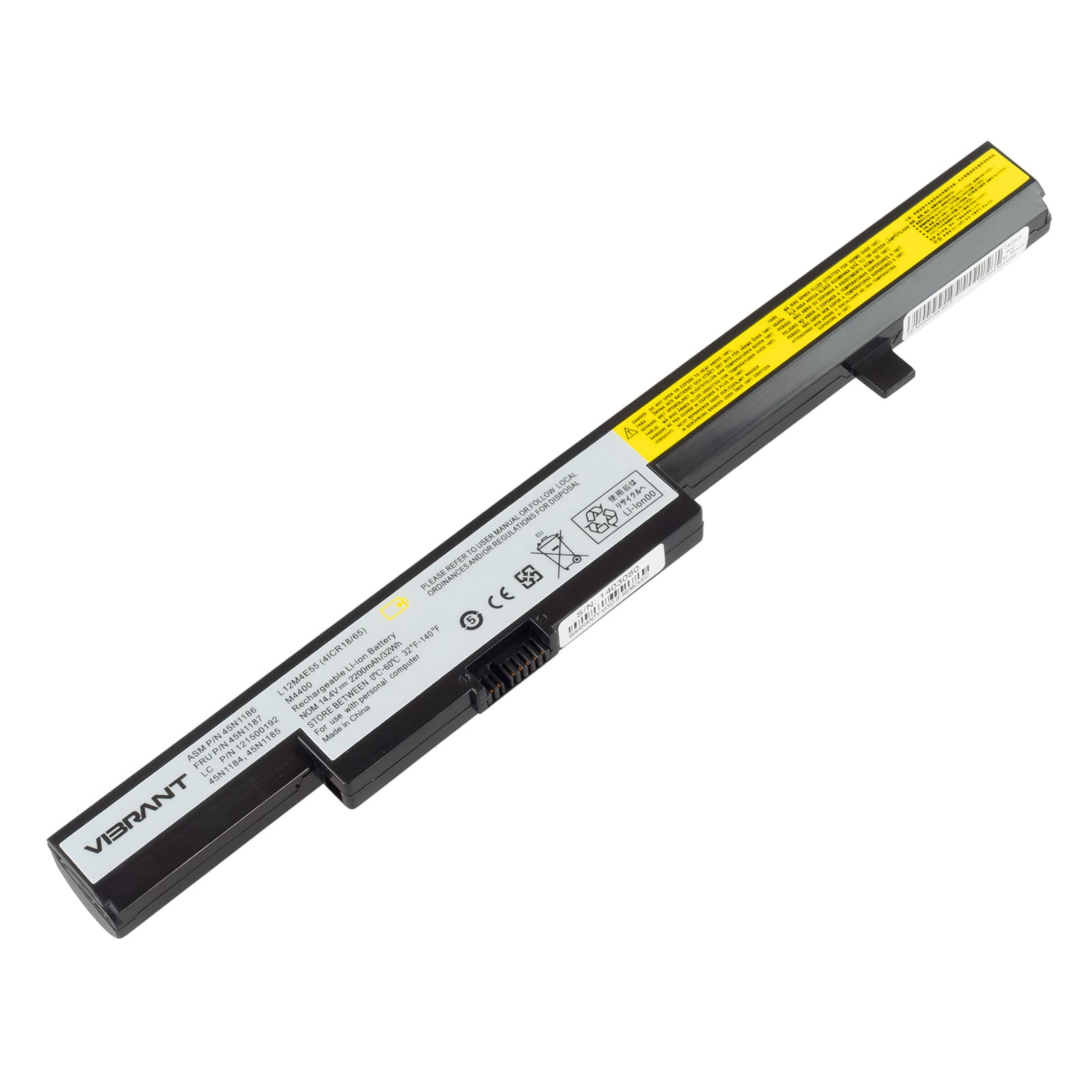 BATLEN04301A1 ComputechSolutions Lenovo 45N1183 laptop battery for B50, B40, G550s, M4400, M4500 – front view