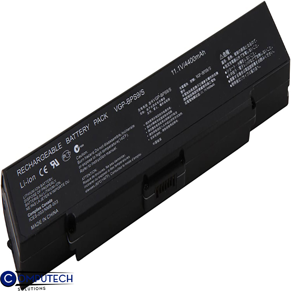 BATSY00902AF ComputechSolutions Sony VAIO VGN-AR71 laptop battery (VGP-BPS9A) – front view