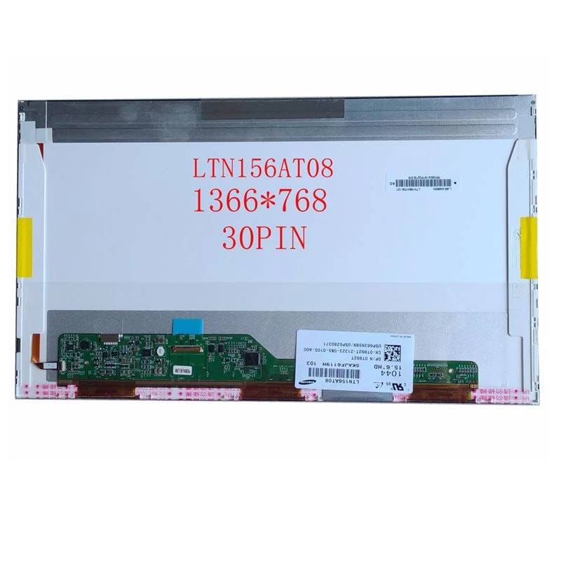 156 WXGA 1366x768 Laptop LCD Screen 30Pin eDP LTN156AT08 ComputechSolutions 15.6" WXGA 1366x768 laptop LCD screen, 30-pin eDP connector, matte finish (LTN156AT08)