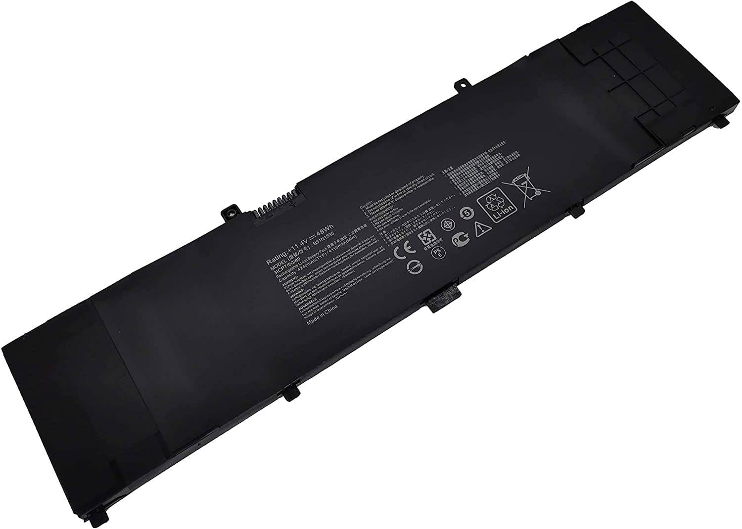 BATAS08101AFjpg ComputechSolutions B31N1535 Asus battery label showing model number and specifications, for Asus ZenBook UX310UA UX410UA