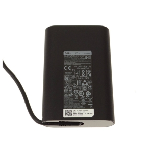 Dell 65W USB-C laptop charger, front view
