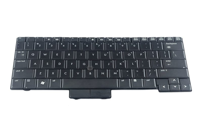 HP 584816B31 598790001 Keyboard EliteBook 2510P EliteBook 2530P and EliteBook 2540P ComputechSolutions HP 584816-B31 / 598790-001 keyboard for EliteBook 2510P, EliteBook 2530P and EliteBook 2540P - front view