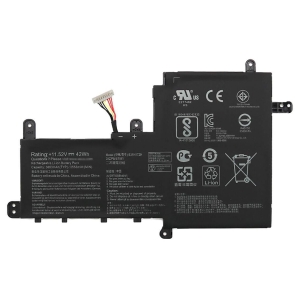 B31N1729 Asus battery label showing model number and specifications, 11.4V 41Wh 3-Cell Li-Poly