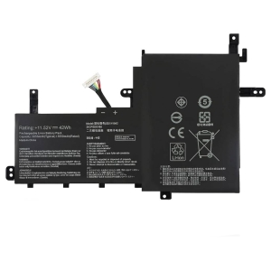 B31N1842 Asus battery label showing model number and specifications, 11.4V 41Wh 3-Cell Li-Poly