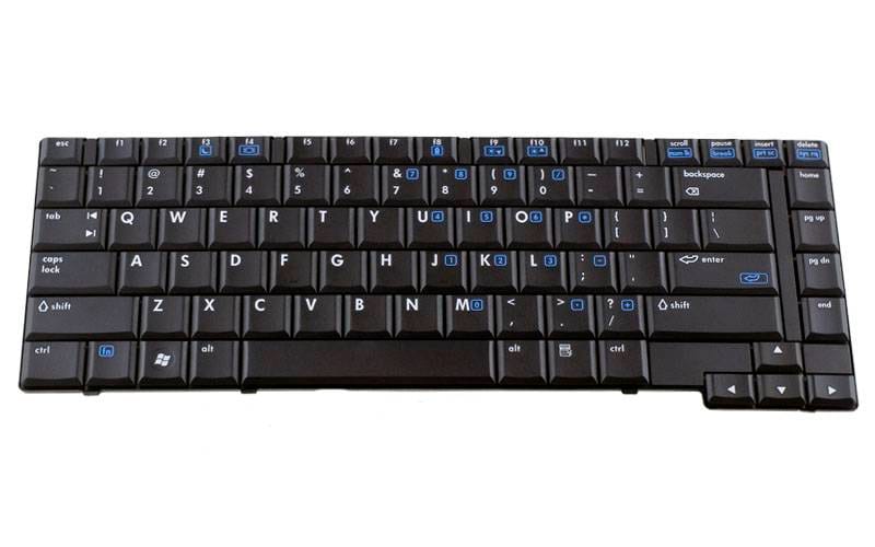 HP 444635001 443811001 Keyboard 6710B 6715B 6710S and 6715S ComputechSolutions HP 444635-001 / 443811-001 keyboard for 6710B, 6715B, 6710S and 6715S - front view