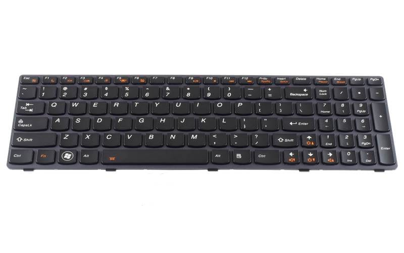 Lenovo 25203434 HMB3351TLA01 Keyboard IdeaPad Y580 ComputechSolutions Lenovo 25203434 / HMB3351TLA01 keyboard for IdeaPad Y580 - front view