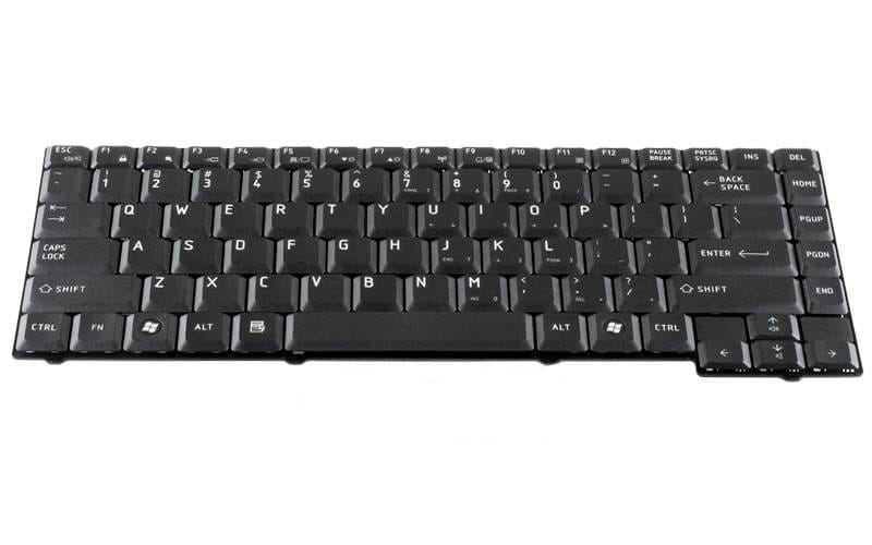 Toshiba MP07B33US5281 Keyboard Satellite L40 and Satellite L45 ComputechSolutions Toshiba MP-07B33US-5281 keyboard for Satellite L40 and Satellite L45 - front view