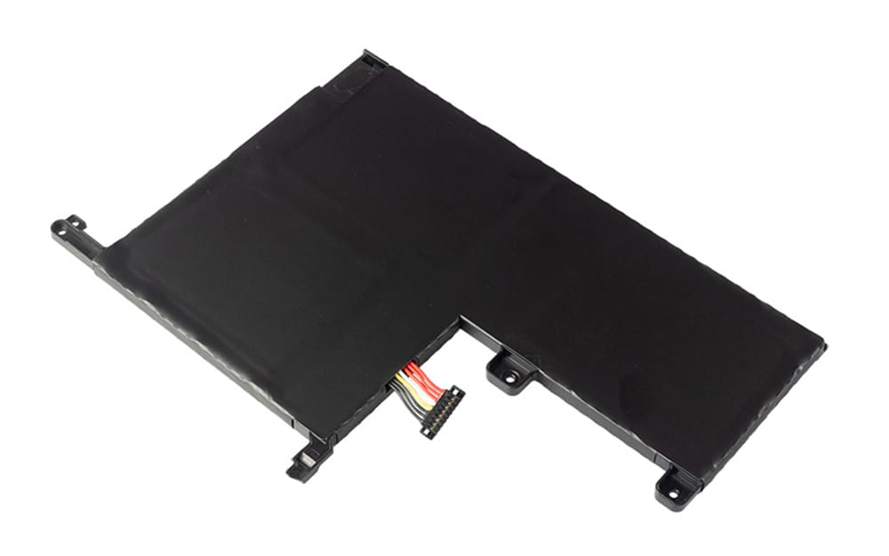 BATAS12401AB ComputechSolutions C31N1703 replacement battery for Asus ZenBook Flip UX561UA UX561UN Q505UA Q525UA, angled view with connector cable