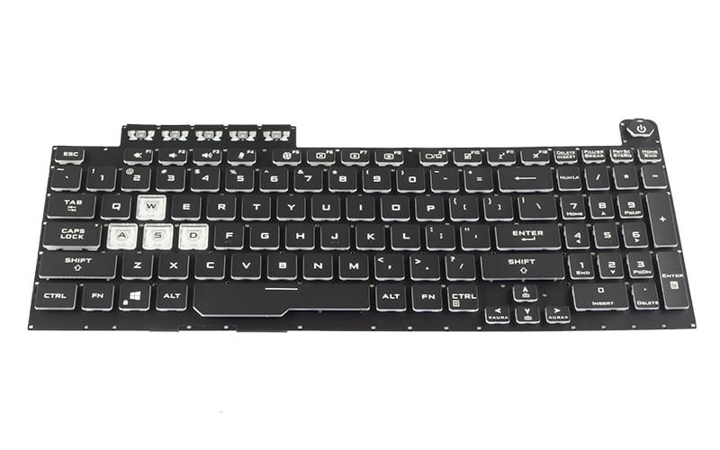 ASUS AEBKXU00010 Keyboard TUF Gaming F15 FX506MH FX506IH FX506LI and FX706 ComputechSolutions ASUS AEBKXU00010 keyboard for TUF Gaming F15 FX506MH, FX506IH, FX506LI and FX706 - front view