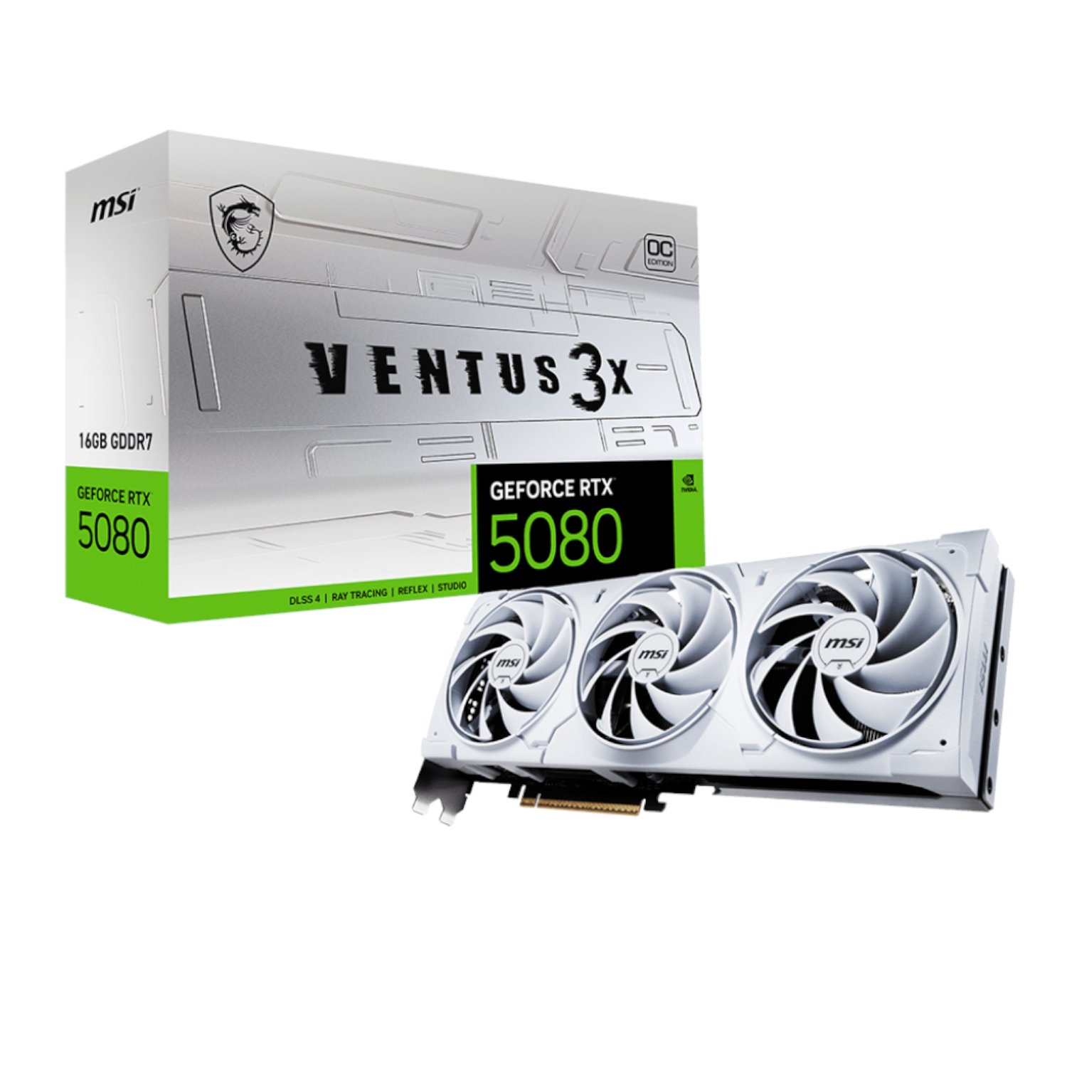 RTX5080VENTUS3XOC16GBWH_MSI-GeForce-RTX™-5080-16G-VENTUS-3X-OC-White-Graphics-Card_wr_01ajpg - Computech-Solutions