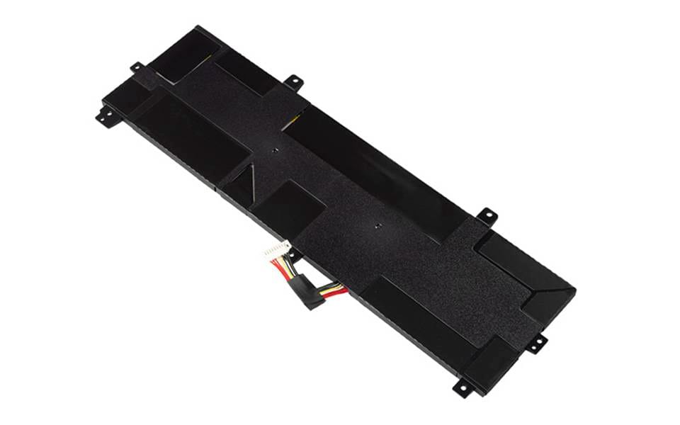 BATAS13201AB ComputechSolutions C31N1620 replacement battery for Asus ASUSPRO PU404UF P5440UF, angled view with connector cable