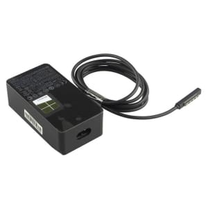 43W AC power adapter for Microsoft Surface Pro 1 and Pro 2, front view showing specifications