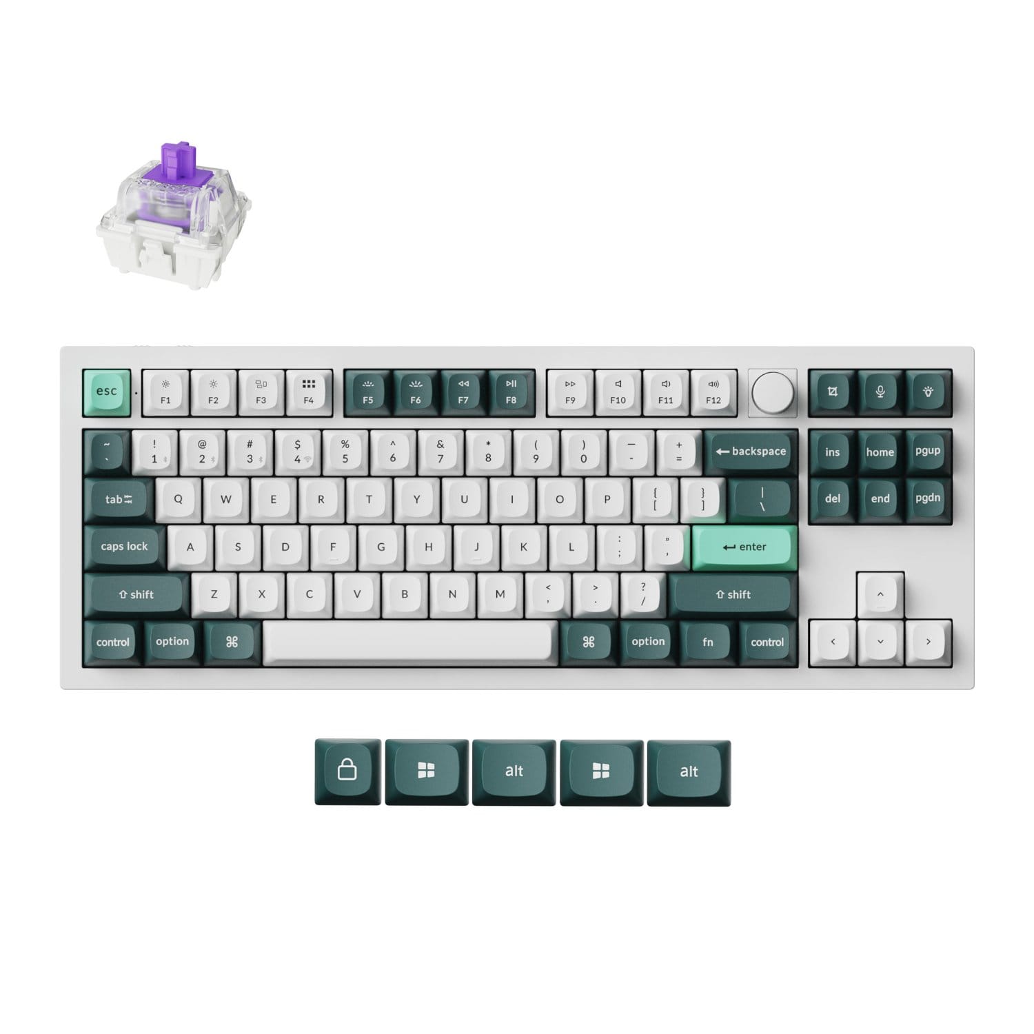 Q3H-P1_Keychron-Q3-HE-QMK-Wireless-Custom-Keyboard-Nebula-Switch-Shell-White_wr_01ajpg - Computech-Solutions