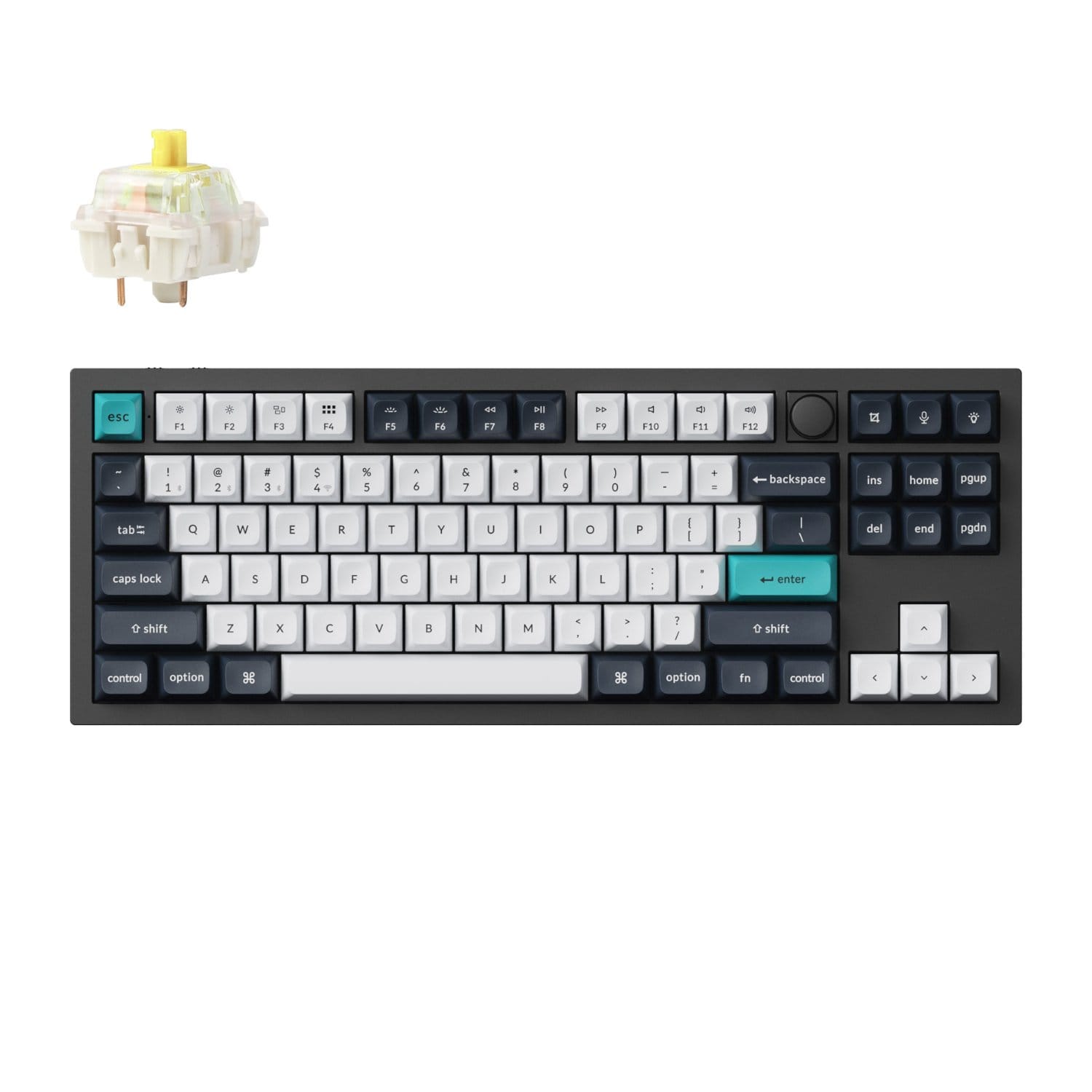 Q3M-M4_Keychron-Q3-Max-QMK-VIA-80-Wireless-Custom-Mechanical-Keyboard-Banana-Switch-Carbon-Black_wr_01ajpg - Computech-Solutions