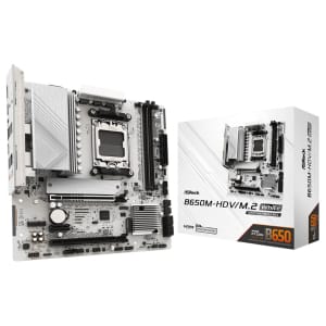 ASRock B650M-HDV/M.2 AM5 Micro-ATX Motherboard - White