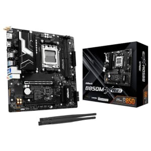 ASRock B850M-X WiFi AM5 Micro ATX Motherboard (DDR5, PCIe 5.0, Wi-Fi 6E)