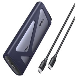 UGreen CM777 M.2 NVMe/SATA SSD Enclosure (20Gbps) – Silver