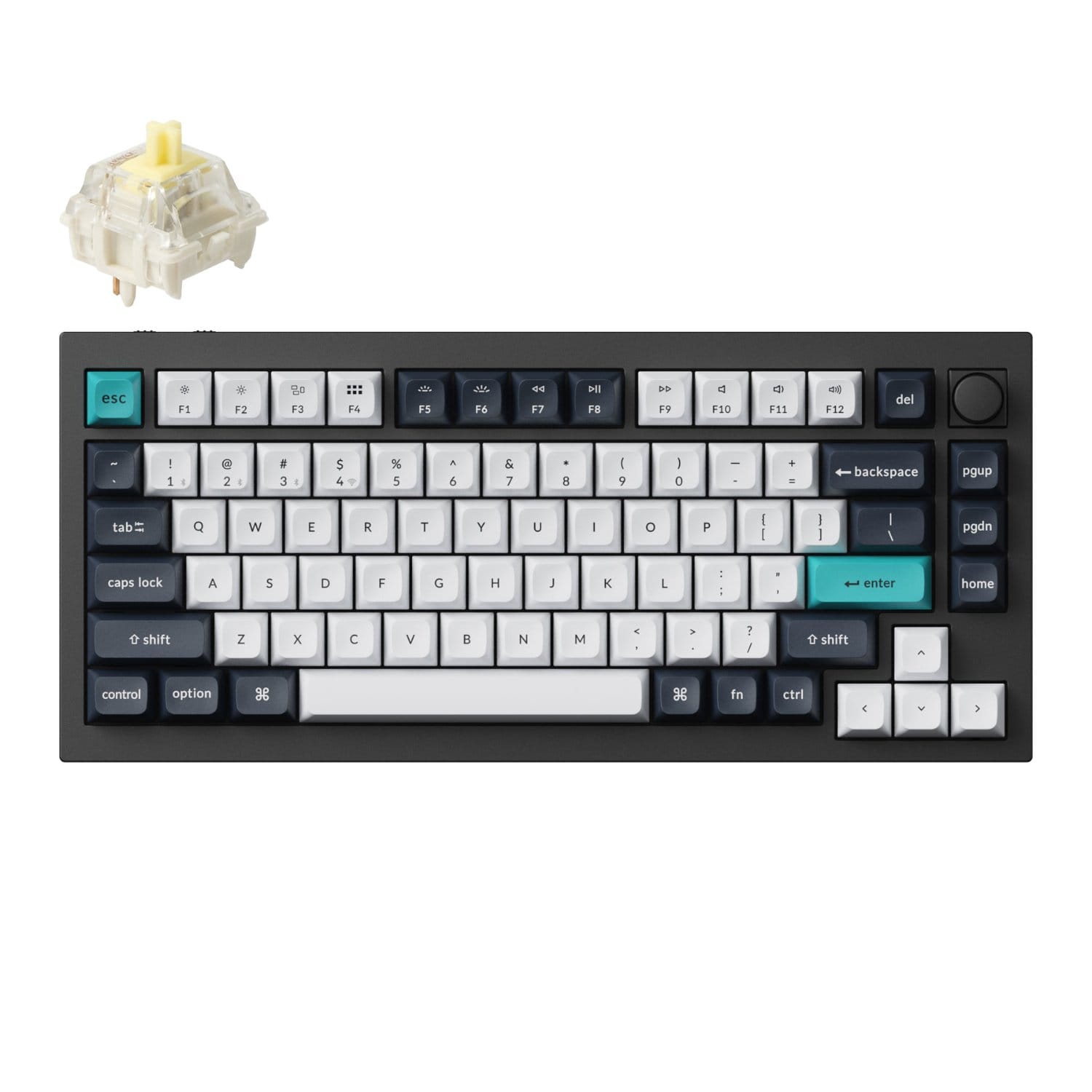 Q1M-M4_Keychron-Q1-Max-QMK-VIA-RGB-Wireless-Custom-Mechanical-Keyboard-Gateron-BANANA-Switches-Black_wr_01ajpg - Computech-Solutions