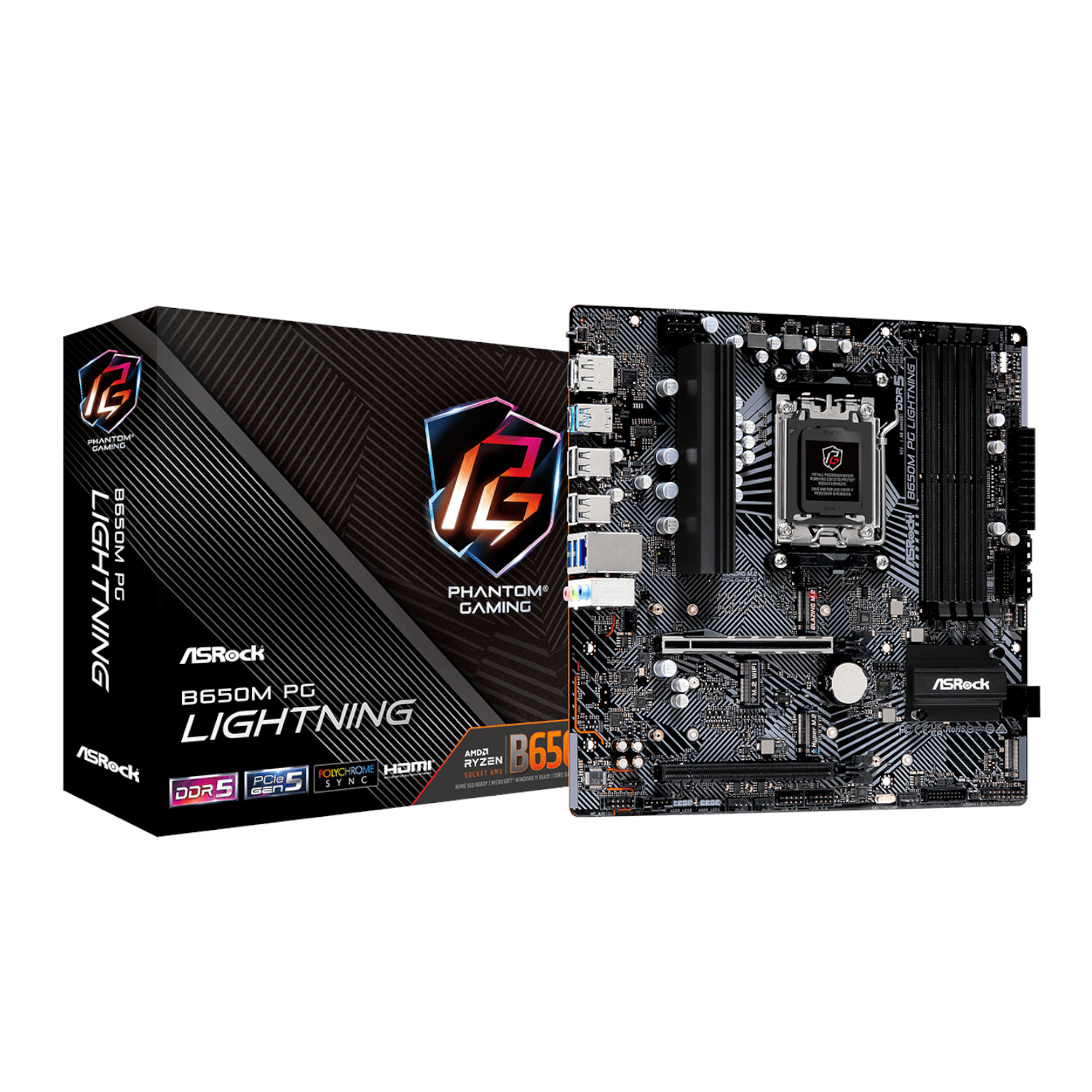 B650M-PG-LIGHTNING_ASRock-B650M-PG-Lightning-AMD-AM5-Micro-ATX-Motherboard_wr_01ajpg - Computech-Solutions