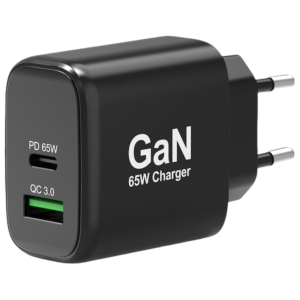 Port Connect 65W GaN Type-C and USB-A fast charger