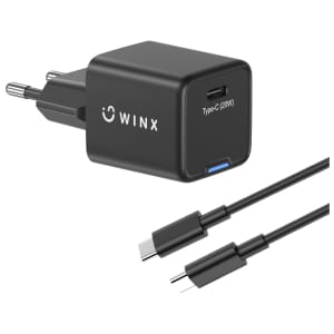 WXWC103WINXPOWEREssentialTypeC20WGaNWallChargerBlackwr01ajpg ComputechSolutions WINX POWER Essential 20W GaN Type-C wall charger