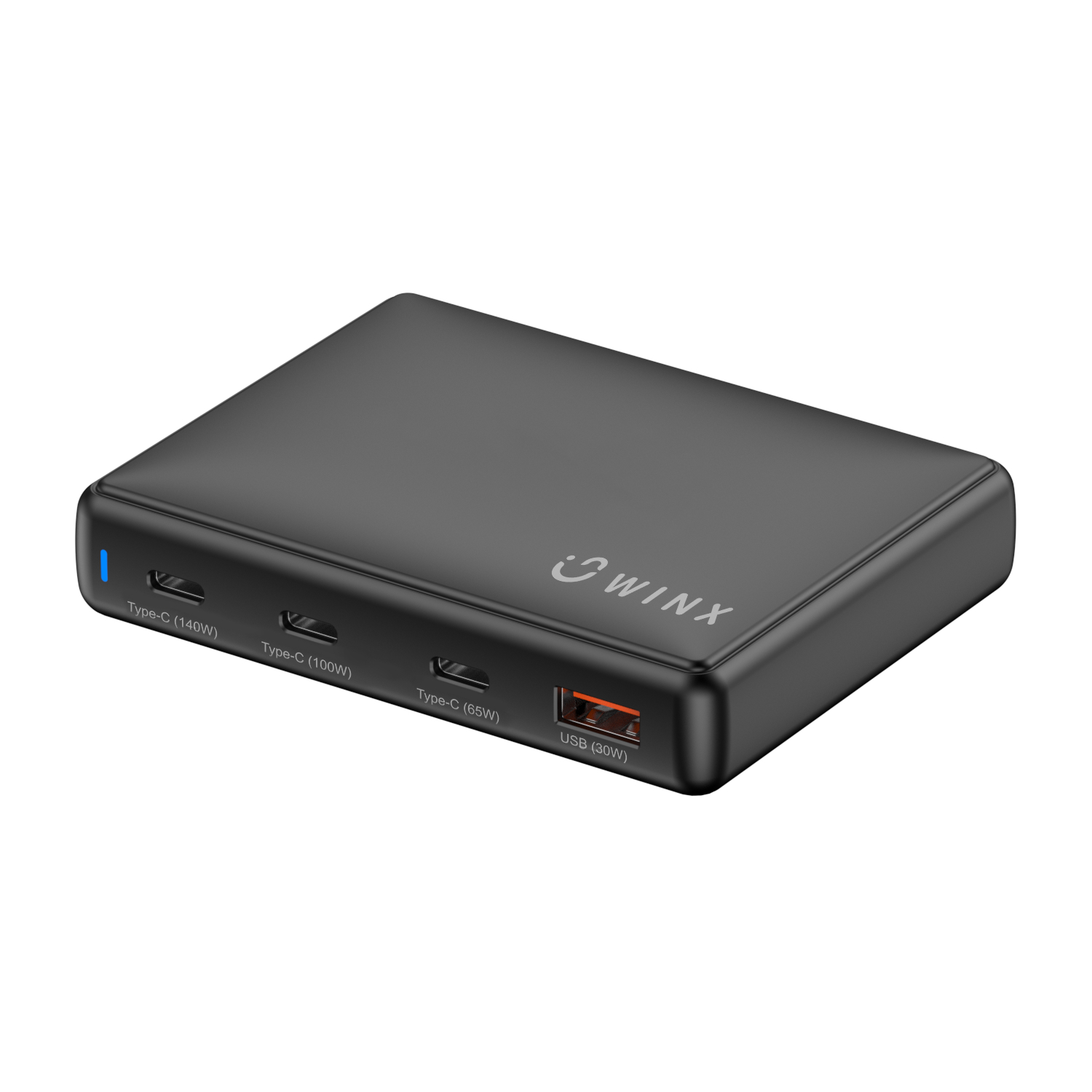 WXDC106WINXPOWERUltra140WGaNDesktopChargerBlackwr01jpg ComputechSolutions WINX POWER Ultra 140W GaN desktop charger with multiple USB-C ports