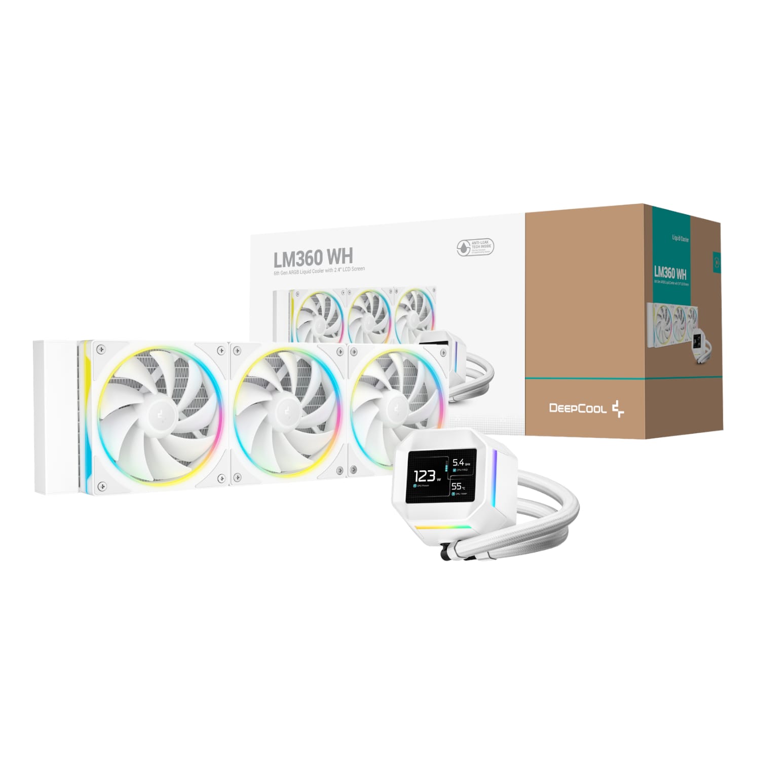 R-LM360-WHDMMC-1_DeepCool-LM360-ARGB-360mm-AIO-CPU-Liquid-Cooler-White_wr_01jpg - Computech-Solutions