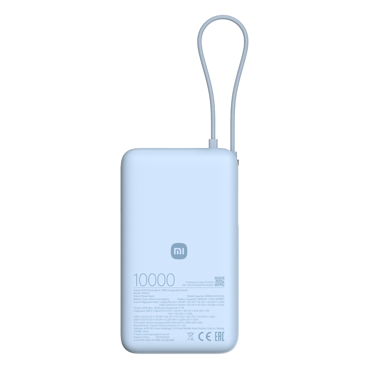 BHR08NZGL_Xiaomi-67W-Power-Bank-10000-Integrated-Cable-Ice-Blue_wr_01ajpg - Computech-Solutions