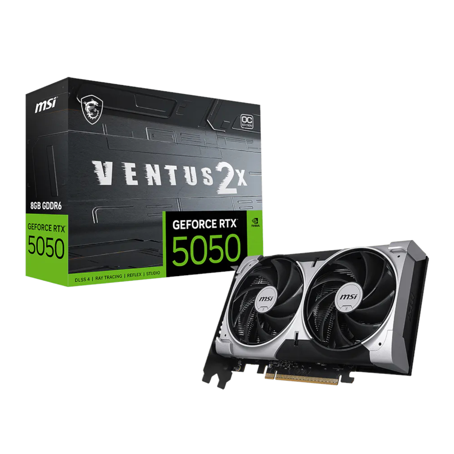RTX5050VENTUS2XOC8G_MSI-GeForce-RTX-5050-8G-VENTUS-2X-OC-Graphics-Card_wr_01ajpg - Computech-Solutions