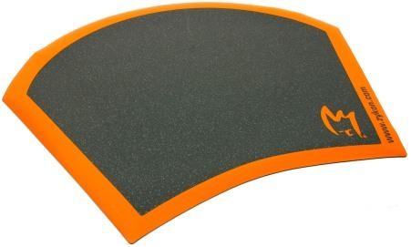 11122 - Computech-Solutions Curved orange-edged grip pad with a dark gray textured surface and a small logo along the edge