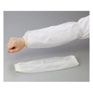 Arm in a white protective sleeve appears to punch a rolled-up sleeve on a gray surface as if testing its emptiness or durability.