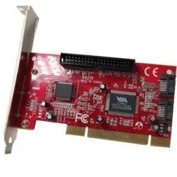 160537 - Computech-Solutions Red PCI Express expansion card with a metal I/O bracket and gold edge connector, used to add peripherals to a PC.
