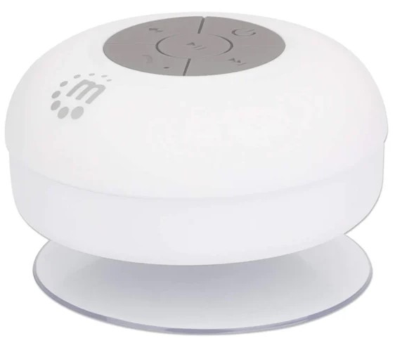 165082 - Computech-Solutions Round white aromatherapy diffuser with a gray top control panel and a circular base.