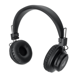 165389 - Computech-Solutions Black over-ear headphones with cushioned ear cups and an adjustable headband, viewed from the side.