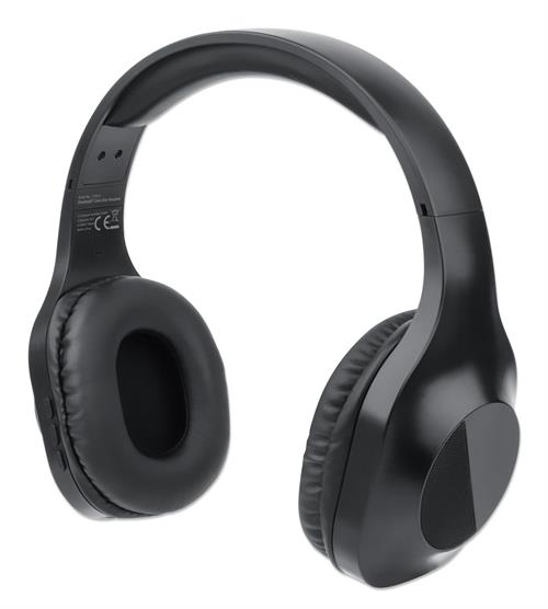 179812 - Computech-Solutions Black over-ear headphones with cushioned ear cups and headband, viewed from a three-quarter angle.