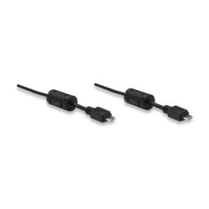 Two black USB cables with USB-A male connectors, laid side by side.