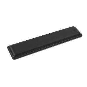 Slim black rectangular case with rounded edges, laid diagonally on a white background.