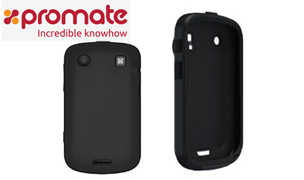 4161815219851-B - Computech-Solutions Black protective smartphone case shown from back and side with camera cutout; Promate branding in the top-left corner.