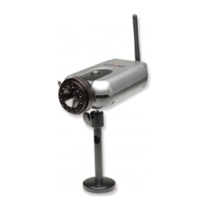 PTZ security camera on an adjustable stand for surveillance, with a visible antenna.