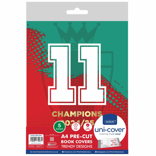 6009685854872-1 - Computech-Solutions Packaging for A4 pre-cut book covers with teal and red design, large white '11' numerals, and uni-cover logo.
