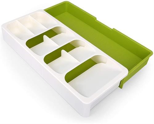6901129010004CREAM ComputechSolutions Ice cube tray with four compartments and a green lid, angled for a clear view of the two-part design.