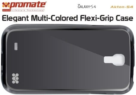 6959144000657 ComputechSolutions Elegant multi-colored Flexi-Grip phone case for Galaxy S4, shown on a black smartphone with textured grip.