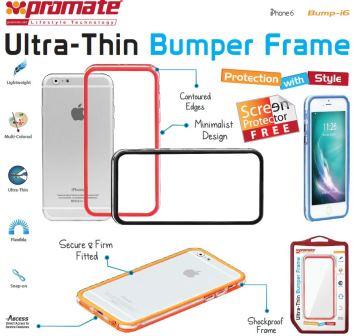6959144012629 - Computech-Solutions Infographic of an ultra-thin bumper frame for a smartphone, highlighting protection, slim design, and secure fit.