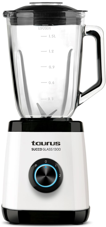 912454 - Computech-Solutions Blender with a tall glass jar marked up to 1.5 L on a white base and black lid to the top of the image.