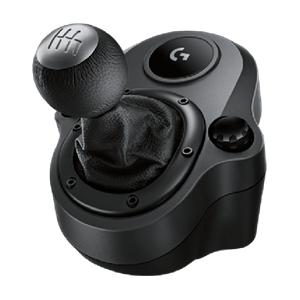 941-000130 - Computech-Solutions Black racing-style manual gear shifter with a leather boot mounted on a compact base.